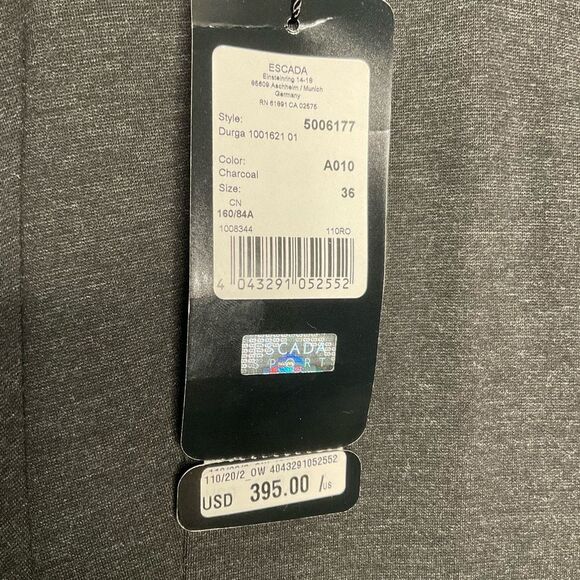 Escada Sport Dress Womens 36 Small Black Wool blend Sheath Knee Length V-Neck - Picture 8 of 14